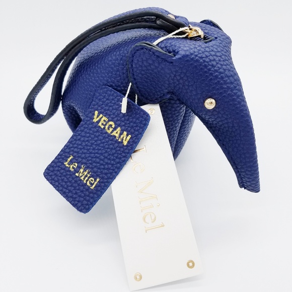 Handbags - Navy Elephant Wristlet Clutch